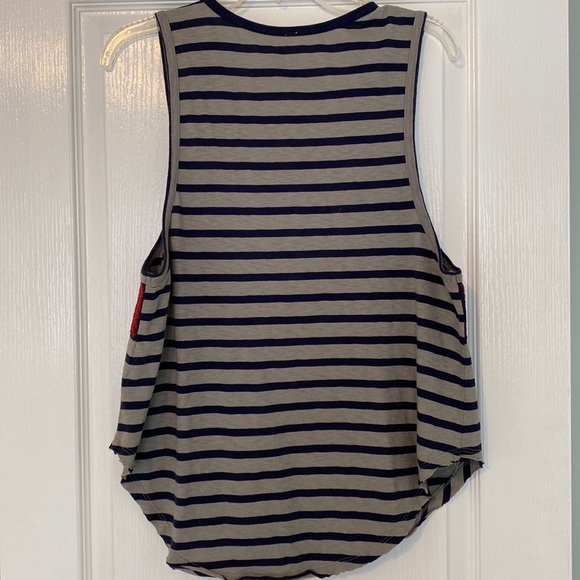 Free people vintage Y2K mirror embroidered oversized tank. Size XS - Picture 6 of 11